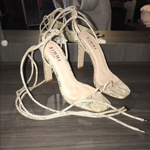 Simmi London snake skin heel